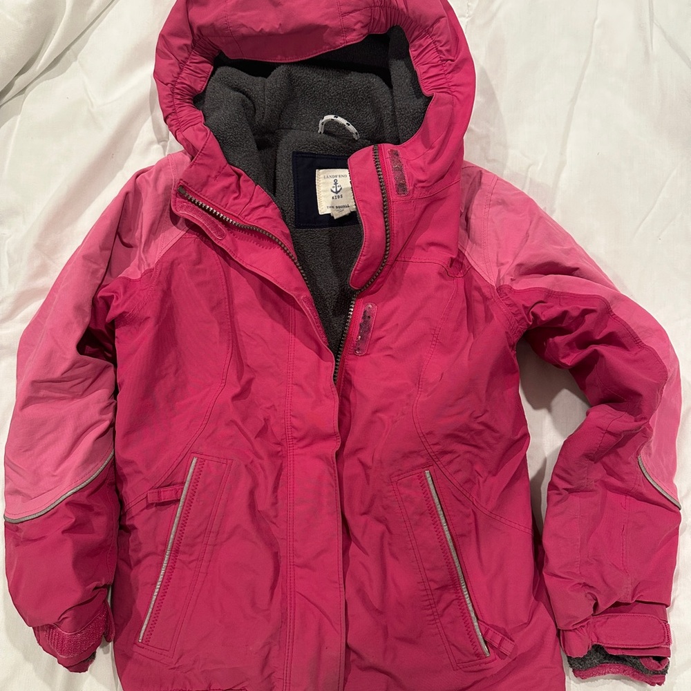 Lands' End Kids Fuchsia Puffer Jacket